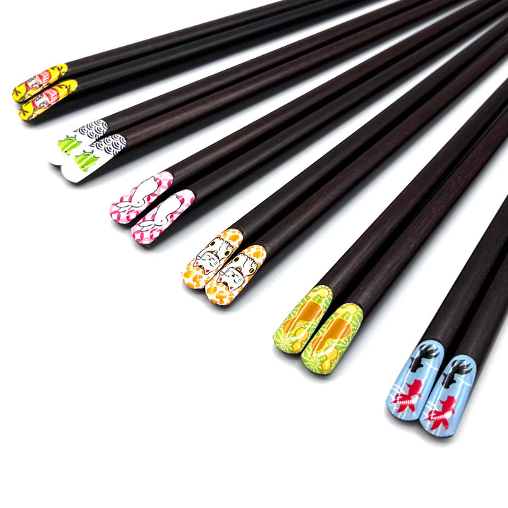 Wakasa Lacquerware Chopsticks - Luck Charm Designs (Engravable)