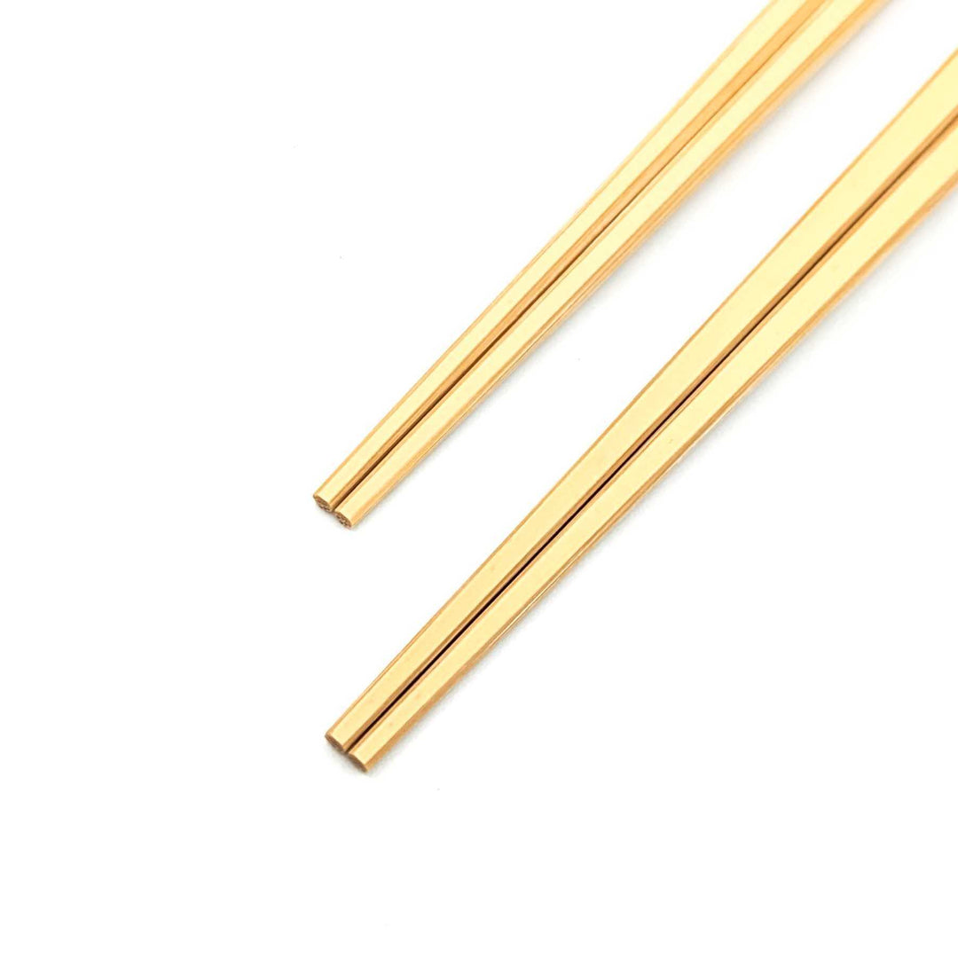 Kyoto Saga Square Pair Chopsticks White Bamboo(Engravable)