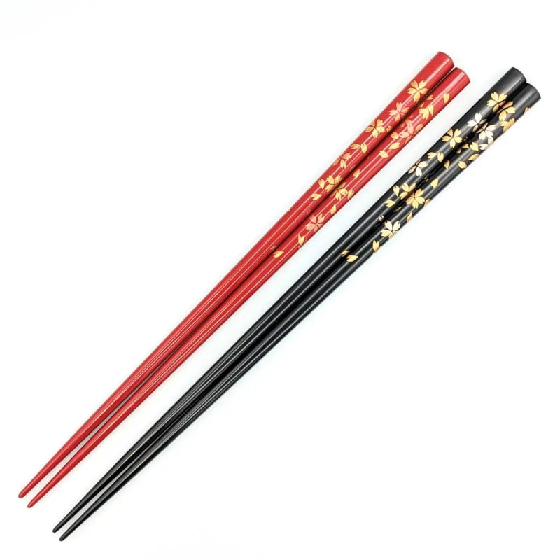 Echizen Lacquerware Chopsticks Set - Maki-e Sakura Design