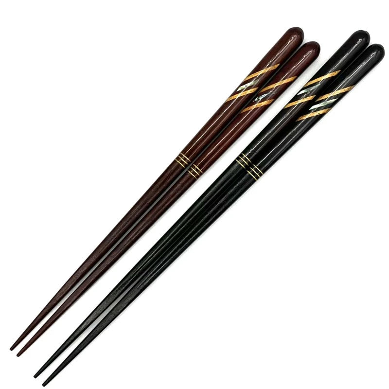 Wakasa Lacquerware Chopsticks Set – Moonlit Rain Design