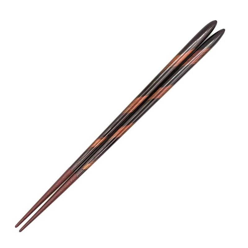 Echizen Lacquerware Chopsticks - Diagonal Golden Accent (Engravable)