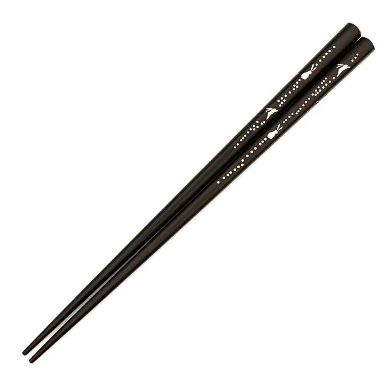 Durable and Elegant Ebony Chopsticks with Shell Inlay