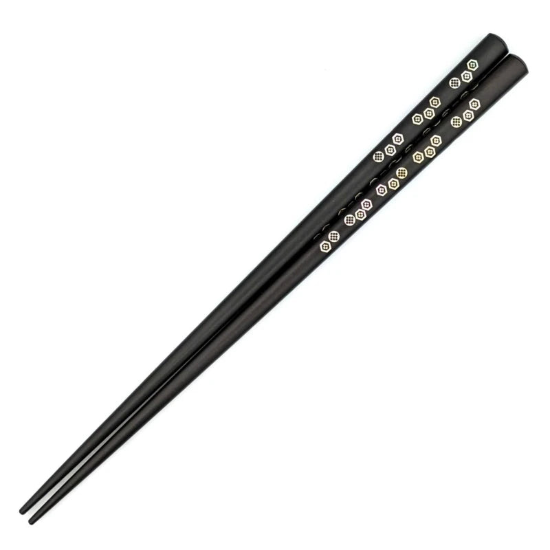 Durable and Elegant Ebony Chopsticks with Shell Inlay