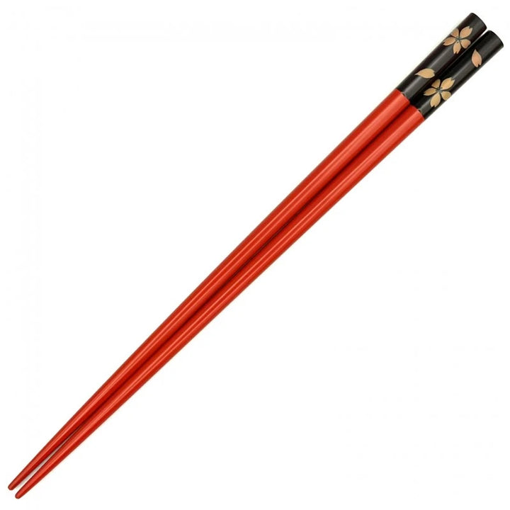 Aizu Lacquerware Chopsticks – Two-Tone Sakura Design (Engravable)