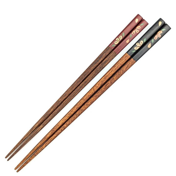 Aizu Lacquerware Chopstick Set - Cherry Blossom Design