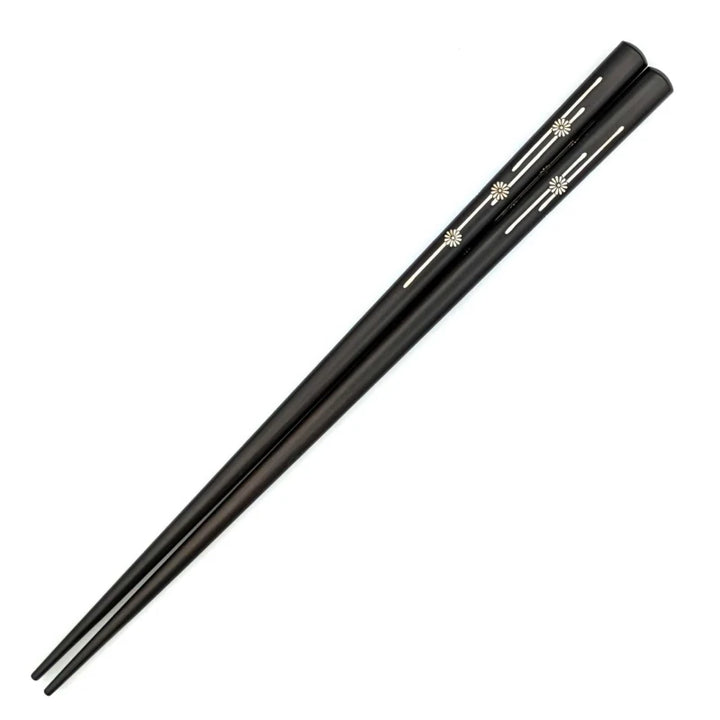 Durable and Elegant Ebony Chopsticks with Shell Inlay