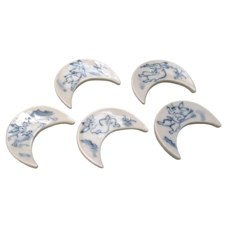 Kyo-Yaki Japanese Ancient Animal Scrolls Chopstick Rest
