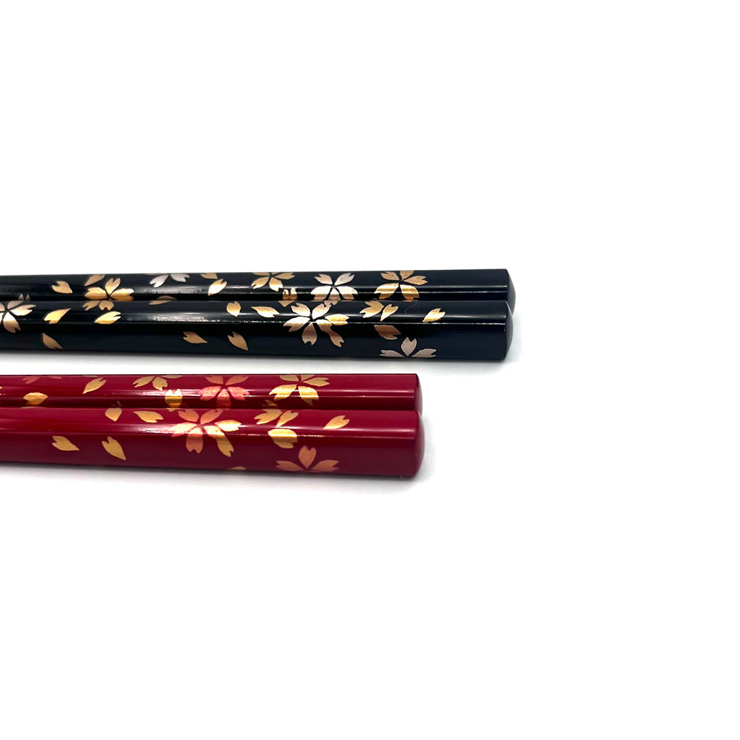 Echizen Lacquerware Chopsticks Set - Maki-e Sakura Design