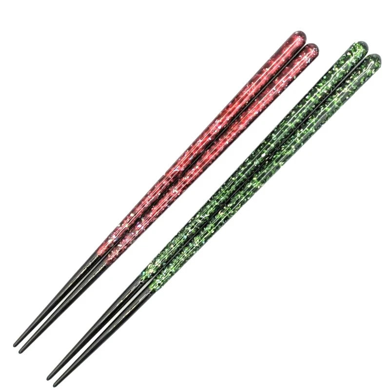 Wakasa-Nuri Shell Nebula Pair Chopsticks with Starry Night Design