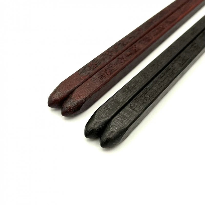 Wakasa Lacquerware Chopsticks Set - Sakura Pattern