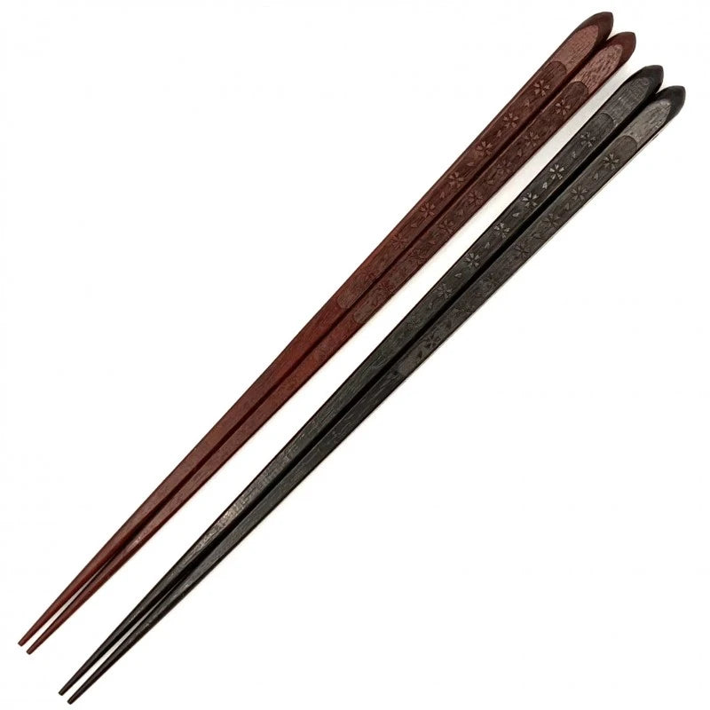 Wakasa Lacquerware Chopsticks Set - Sakura Pattern