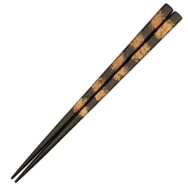 Tosa Lacquerware Chopsticks – Black with Gold Accents