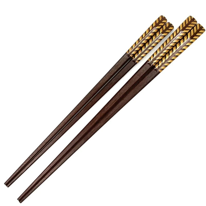Wakasa-Nuri Square Parquetry Diamond Pattern Pair Chopsticks
