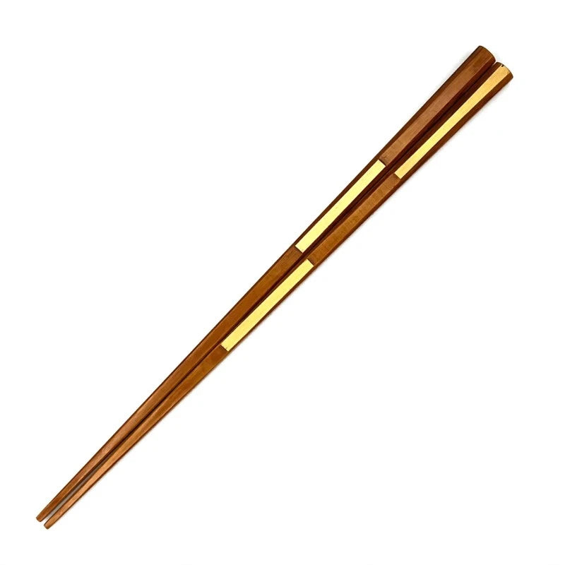 Hyakusho Square Bamboo Chopsticks with Natural Bamboo Skin - Easy-Grip Design