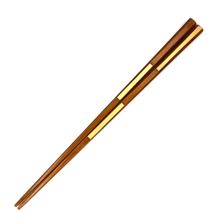 Hyakusho Square Bamboo Chopsticks with Natural Bamboo Skin - Easy-Grip Design
