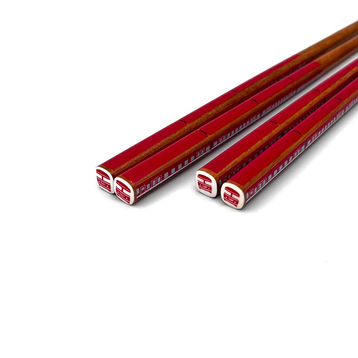 Train-Inspired Dishwasher-Safe Chopsticks - Red (Engravable)