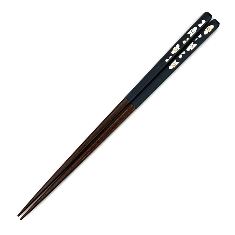 Wakasa-Nuri Square Platinum Cherry Blossom Chopsticks (Engravable)