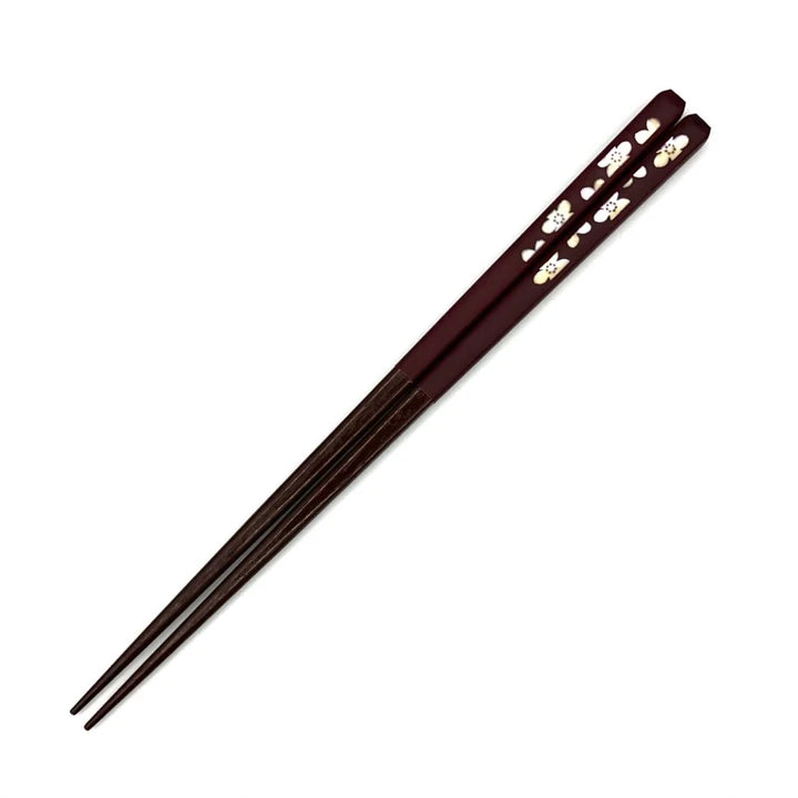 Wakasa-Nuri Square Platinum Cherry Blossom Chopsticks (Engravable)