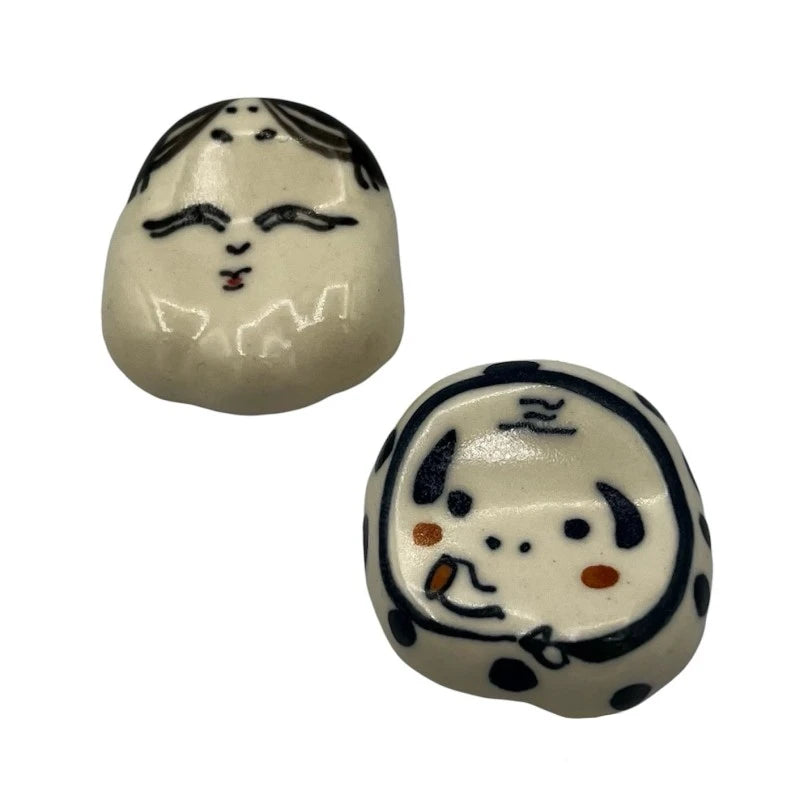 Otafuku & Hyottoko Pair Chopstick Rests