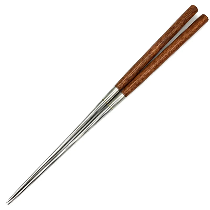 Satine Handle Serving Chopsticks with Stainless Steel Tips