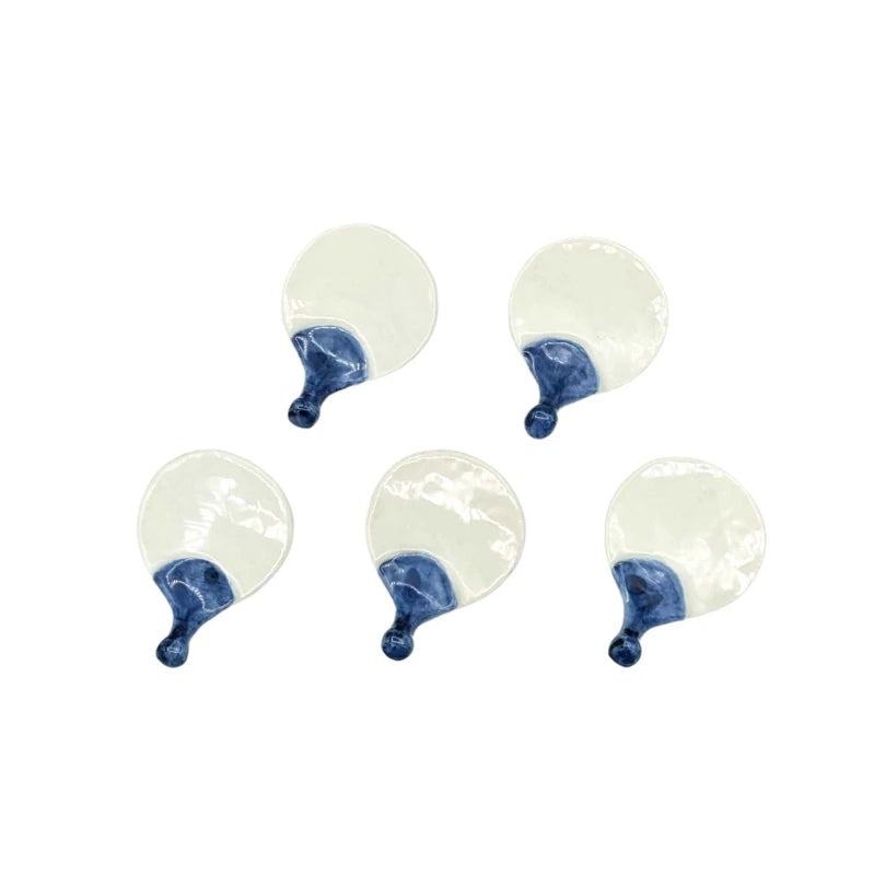 Chopstick Rests - Hand-Painted Goss Uchiwa Fan (Set of 5)