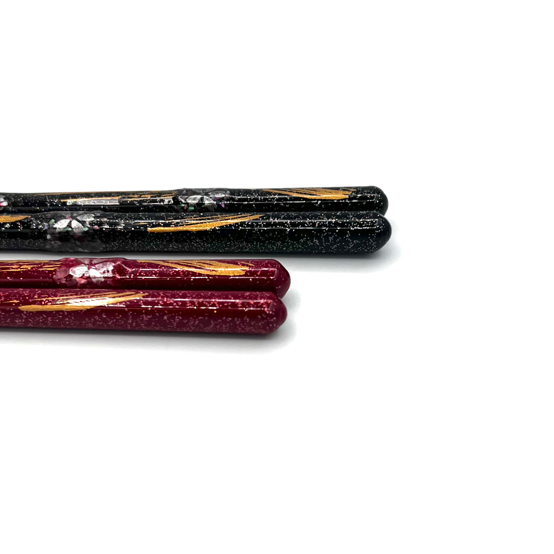 Wakasa-Nuri Sakura Rain Dishwasher Safe Chopsticks (Engravable)