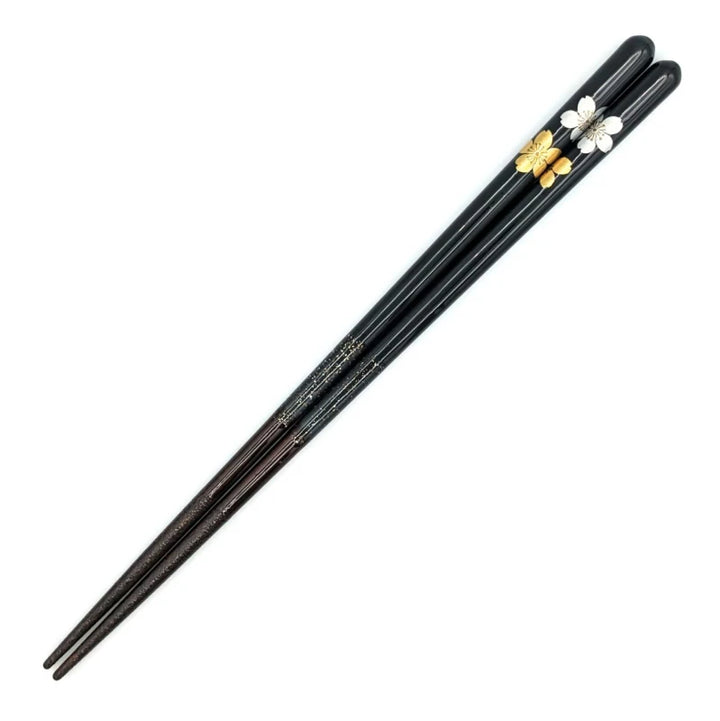Wakasa Lacquerware Chopsticks - Gold & Silver Sakura (Engravable)