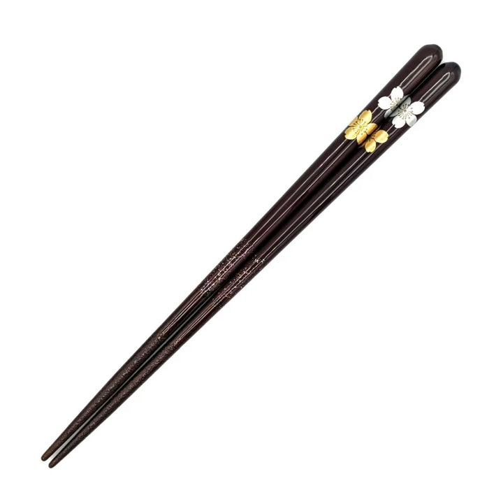 Wakasa Lacquerware Chopsticks - Gold & Silver Sakura (Engravable)
