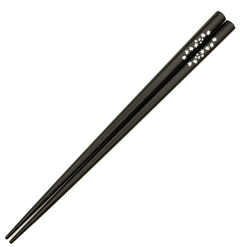 Shell Inlay Chopsticks - A variety of Japanese motifs on Ebony Base (Engravable)
