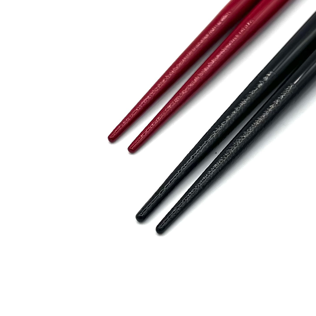 Kawatsura Lacquerware Chopsticks with Sakura Design and Textured Tips (Engravable)