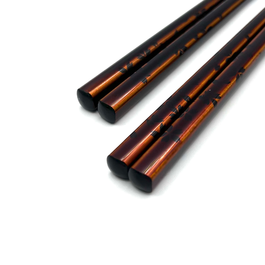 Echizen Lacquerware Chopsticks Set - Sakura with Gold Accents
