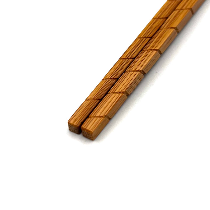 Satsuma Bamboo – Smoked Bamboo Chopsticks with Woven Rattan Grip