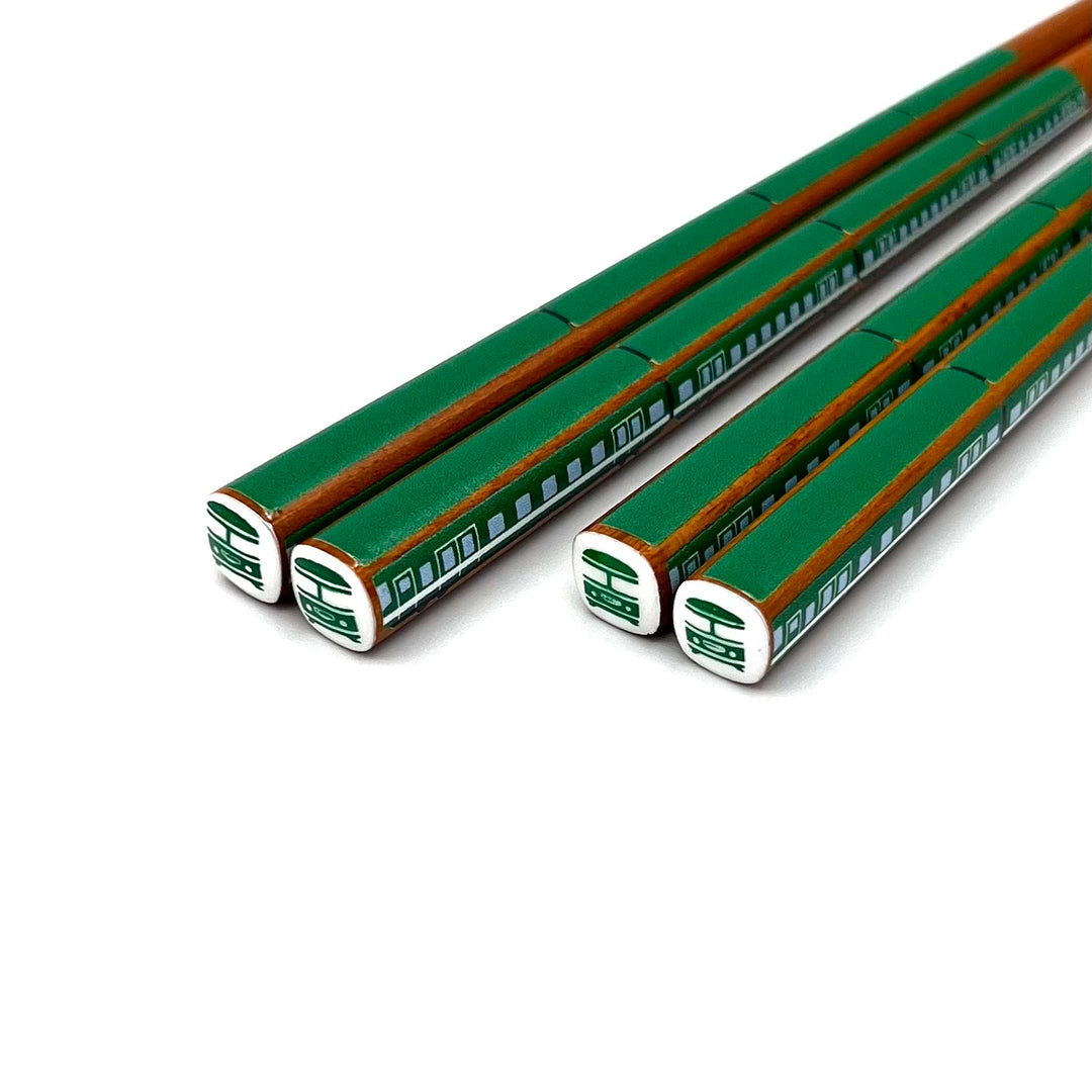 Train-Inspired Dishwasher-Safe Chopsticks - Green (Engravavle)