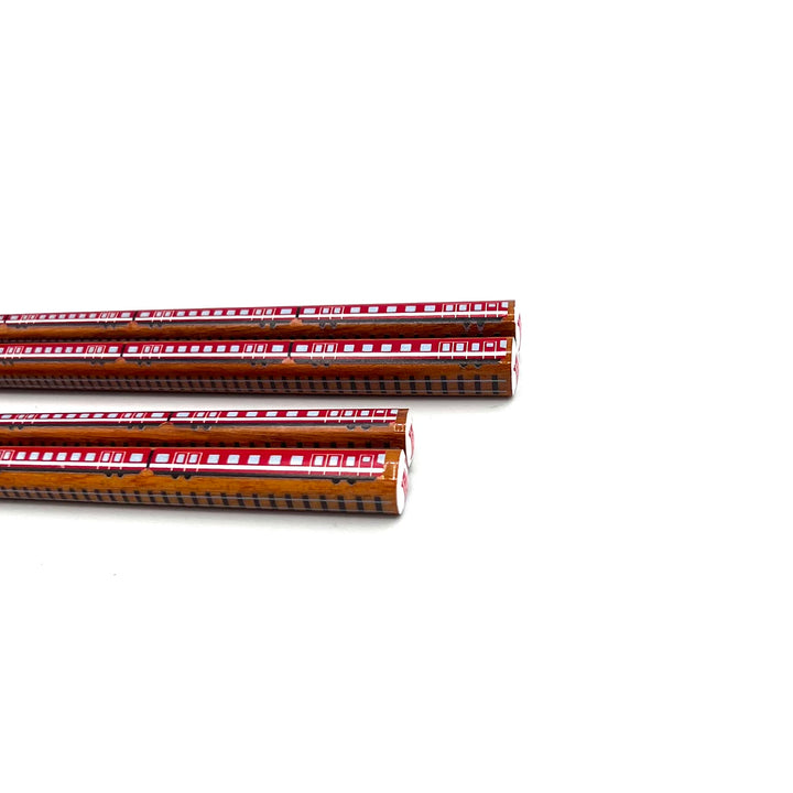 Train-Inspired Dishwasher-Safe Chopsticks - Red (Engravable)
