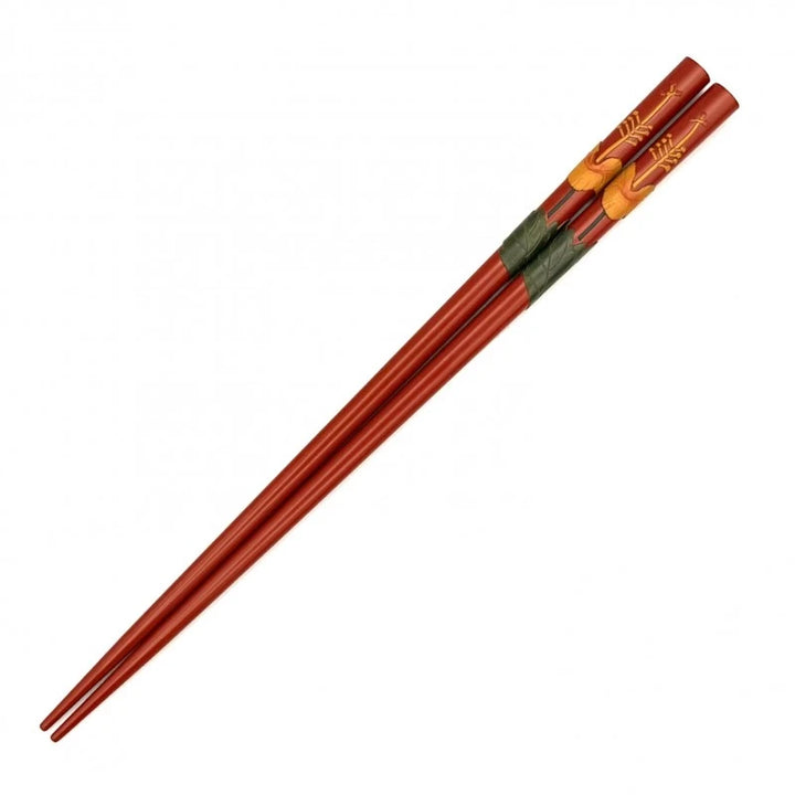 Ryukyu Lacquerware Square Classic Hibiscus Chopsticks (Engravable)