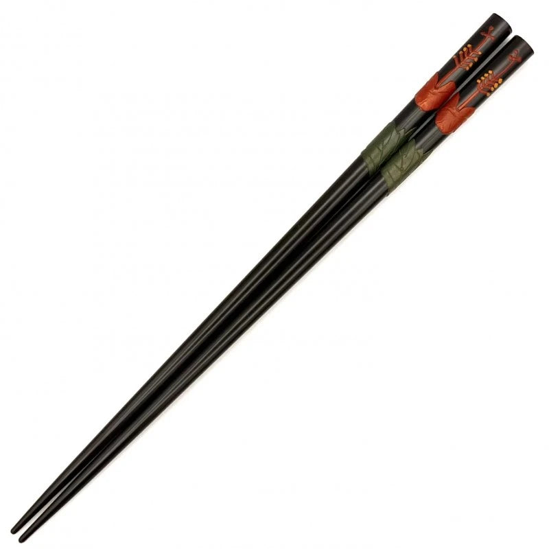 Ryukyu Lacquerware Square Classic Hibiscus Chopsticks (Engravable)