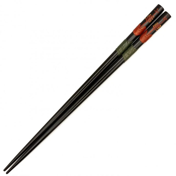 Ryukyu Lacquerware Square Classic Hibiscus Chopsticks (Engravable)