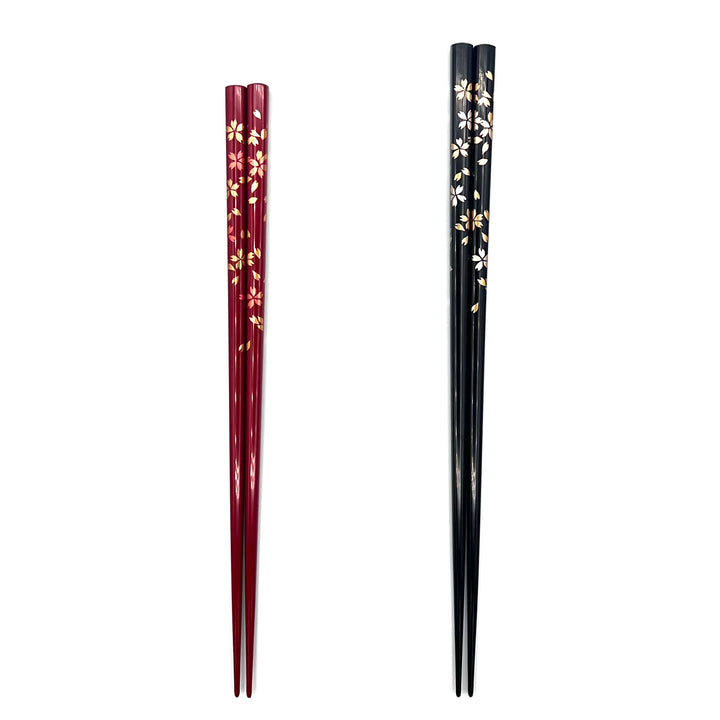 Dishwasher-Safe Echizen Lacquerware Chopsticks - Maki-e Sakura Motifs