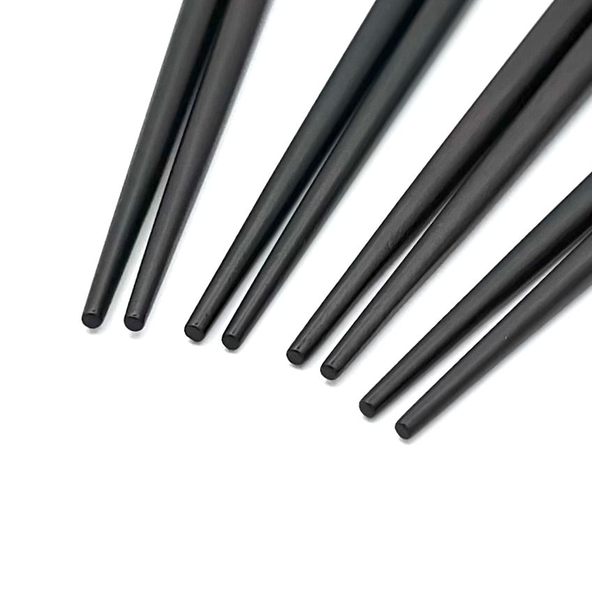 Durable and Elegant Ebony Chopsticks with Shell Inlay