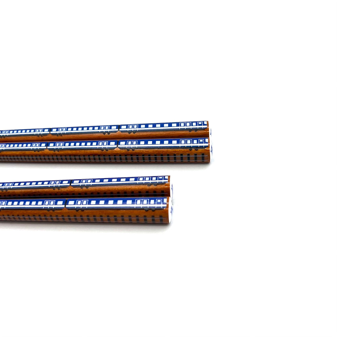 Train-Inspired Dishwasher-Safe Chopsticks - Blue (Engravavle)