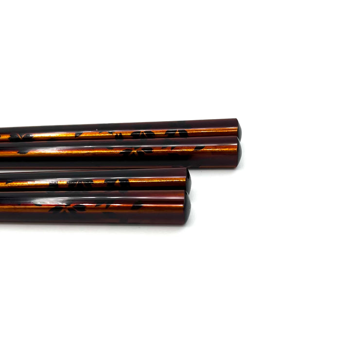 Echizen Lacquerware Chopsticks Set - Sakura with Gold Accents