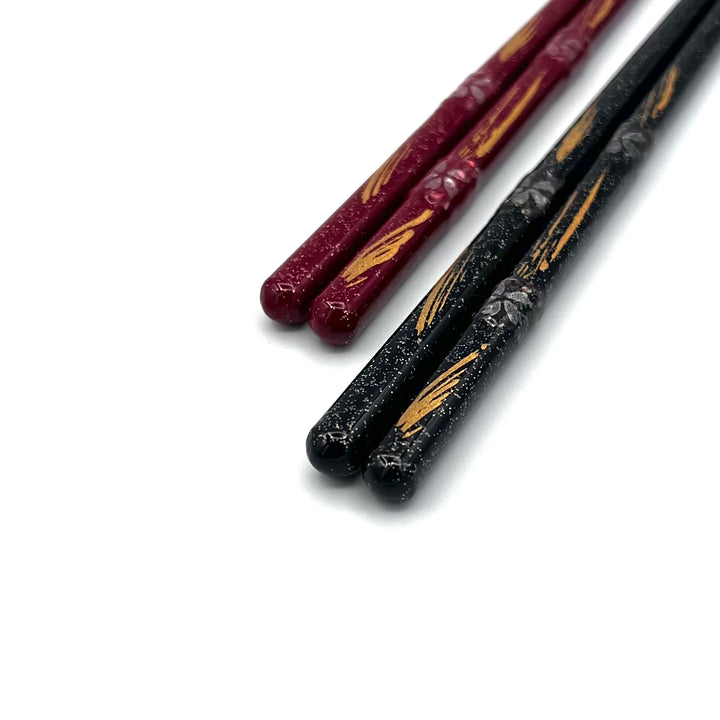 Wakasa-Nuri Sakura Rain Dishwasher Safe Chopsticks (Engravable)