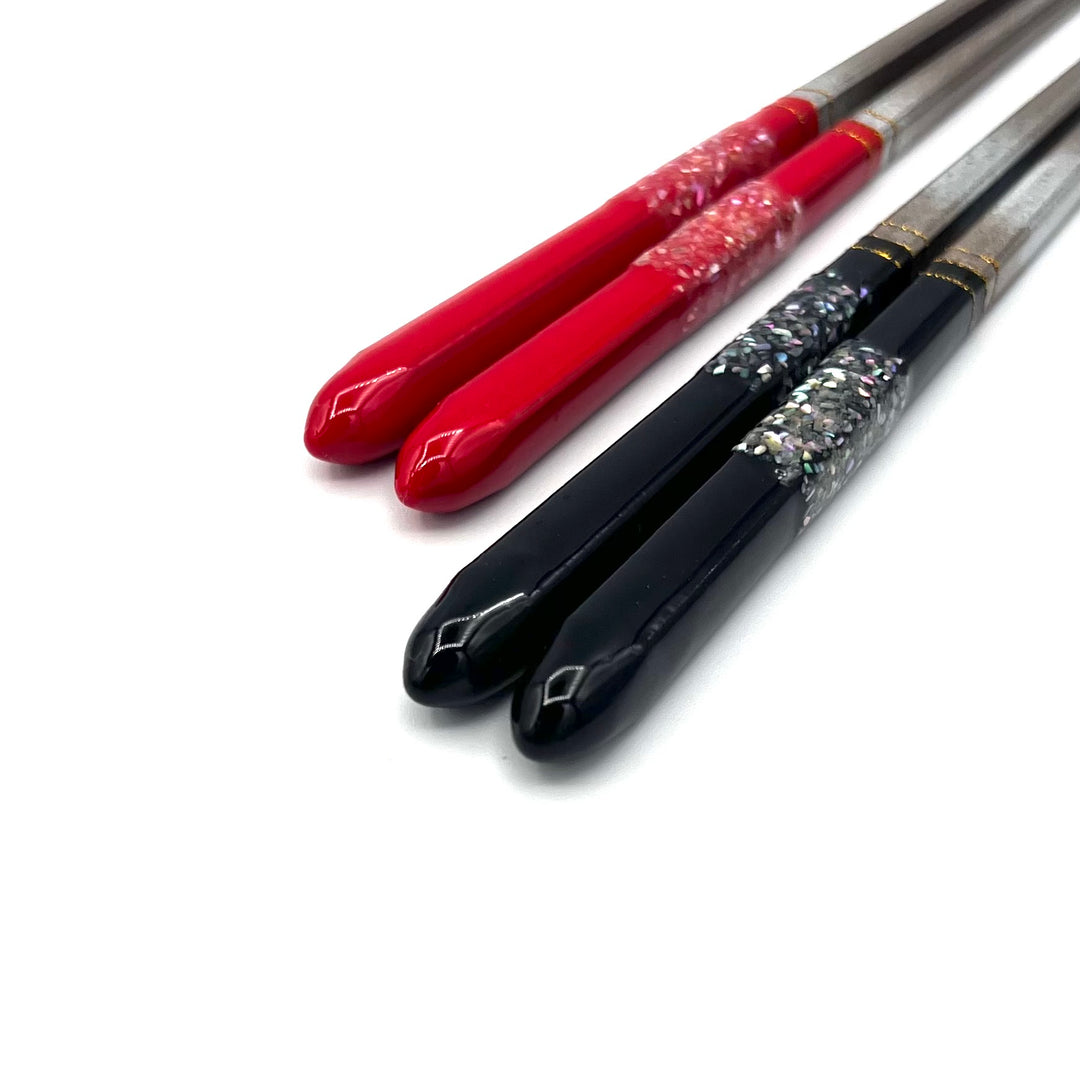 Wakasa-Nuri Starry Sky Chopsticks with Shell Inlay - Dishwasher Safe (Engravable)