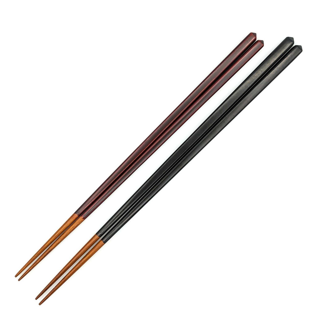 Kiso Lacquerware Diamond-Cut Thin Bamboo Pair Chopsticks