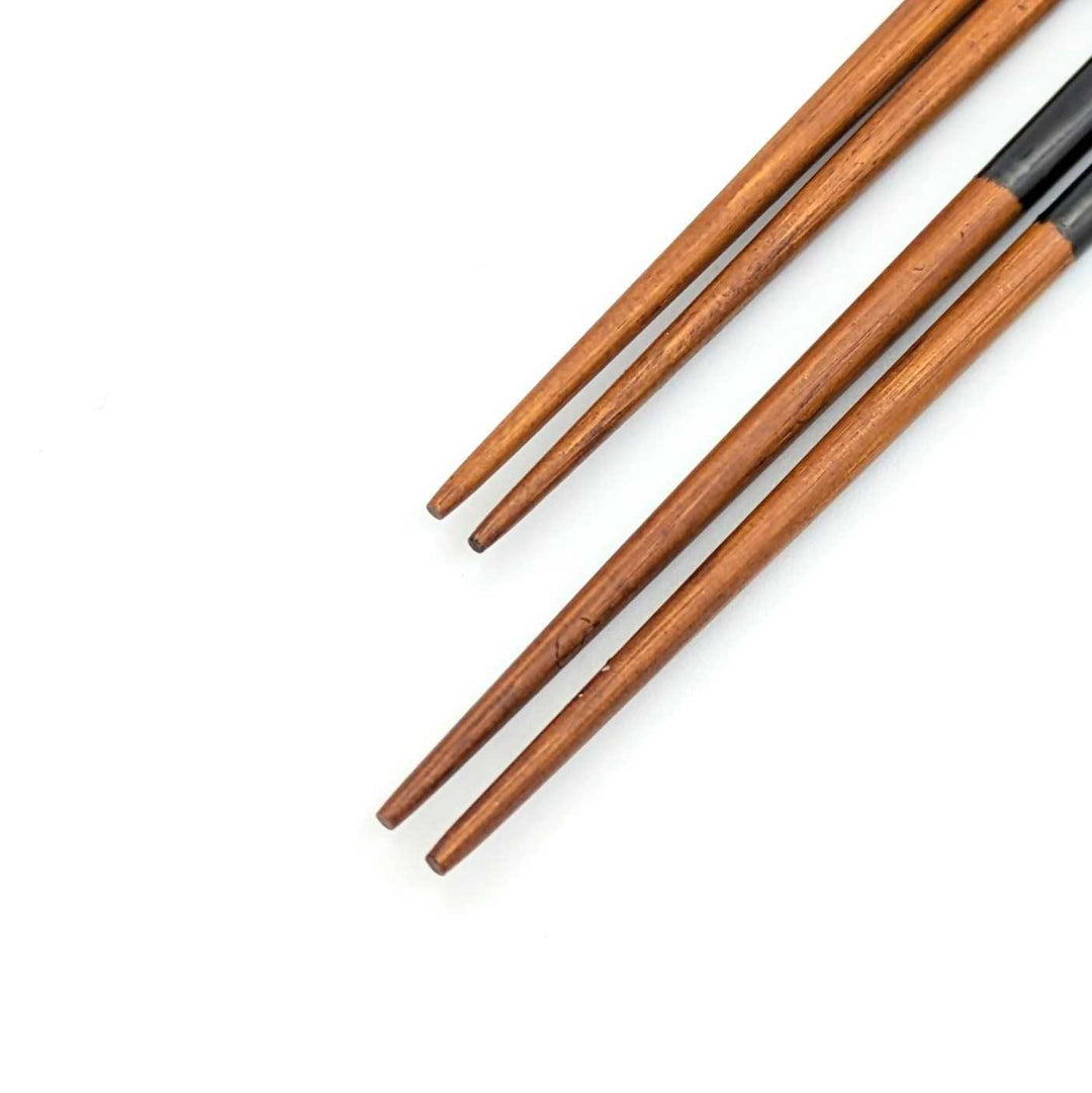 Kiso Lacquerware Diamond-Cut Thin Bamboo Pair Chopsticks