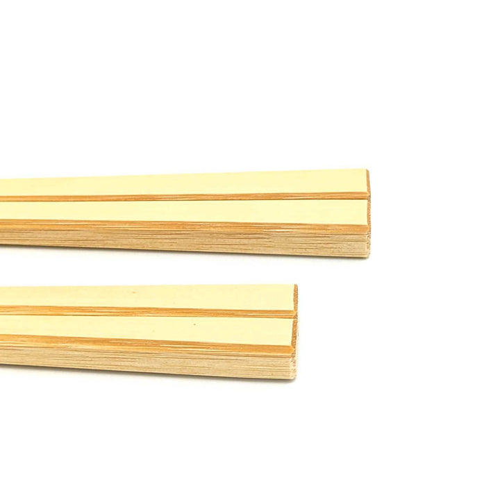 Kyoto Saga Square Pair Chopsticks White Bamboo(Engravable)