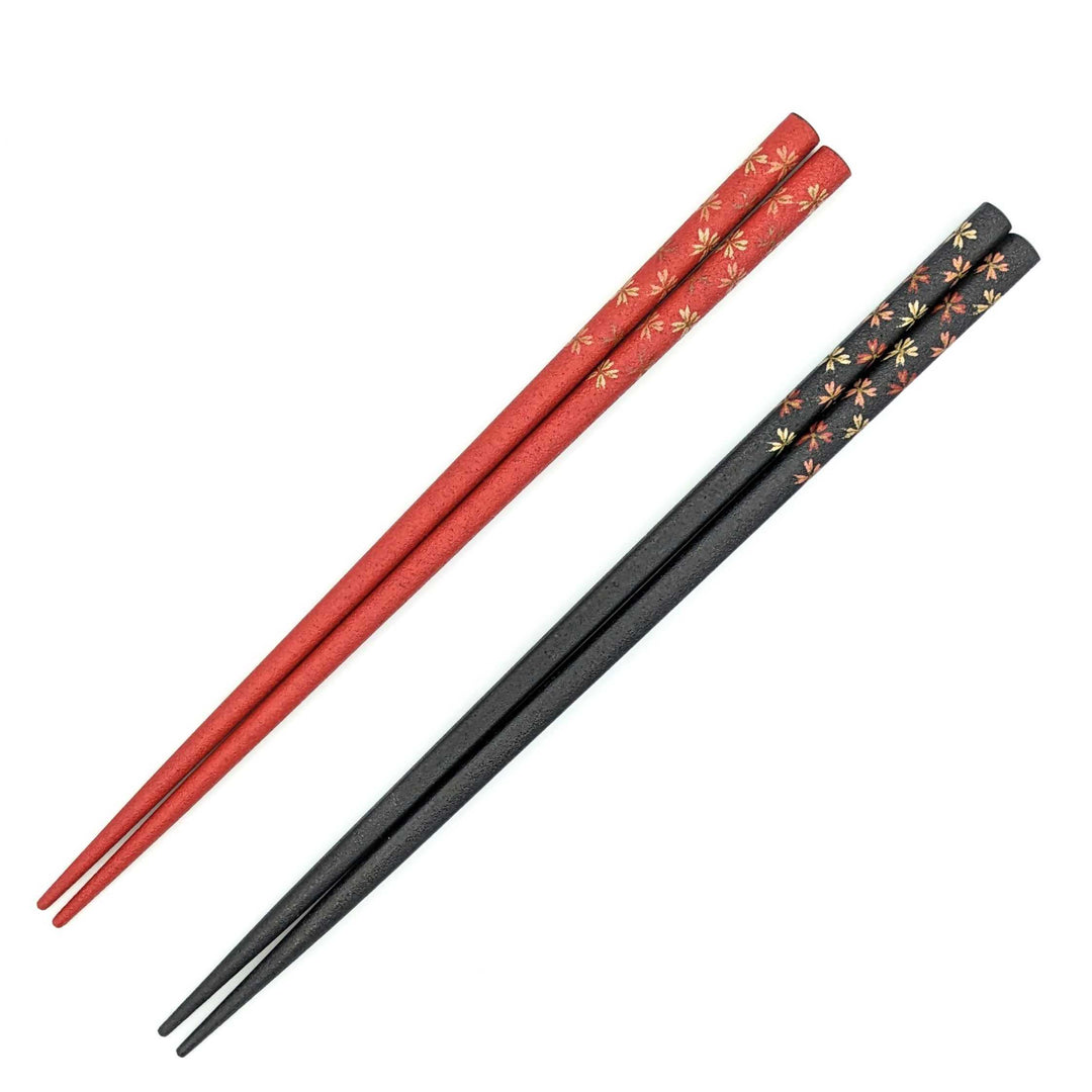 Wajima Lacquerware Slim Square Sakura Pair Chopsticks