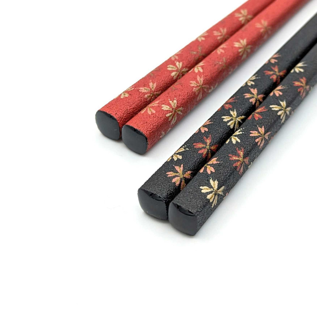 Wajima Lacquerware Slim Square Sakura Pair Chopsticks