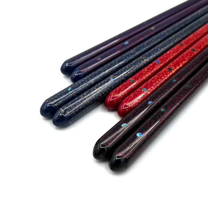 Tsugaru Lacquerware Chopsticks – Flower Ice Motif (Engravable)