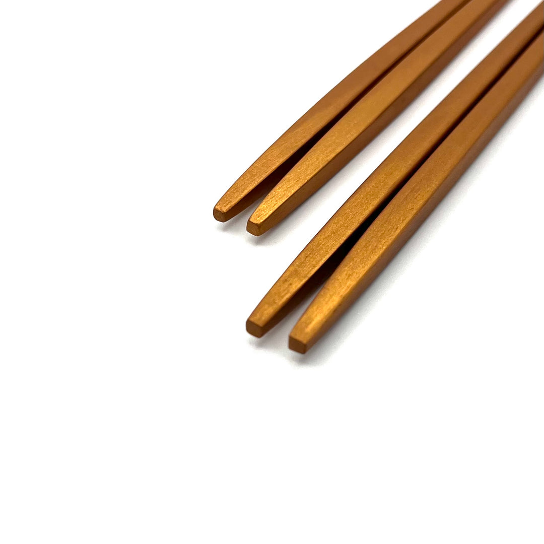 Echizen Lacquerware Chopsticks Set - Rikyū Gold & Makiji Finish